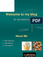 Welcome To My Blog: By: Sara Medrano
