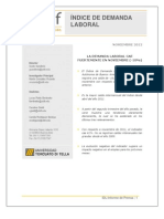Indice de Demanda Laboral - Universidad Di Tella - Noviembre 2012