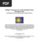 Download Budget Transparency in the Sunshine State - First Amendment Foundation and Integrity Florida - December 2012 by Integrity Florida SN115815486 doc pdf