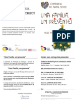 Folheto Uma Familia Um Presente 2012