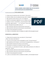 Ficha de Entrevista Sobre Como Debe Ser Un Docente Con Altos Niveles de Desempeño