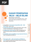 Dasar Penerapan Nilai Islam