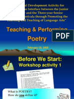 Teaching and Performing Poetry - 20060225seed Network