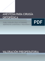 Anestesia para Cirugia Ortopedica