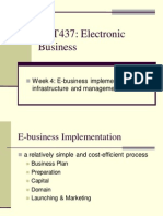 CET437: Electronic Business: Week 4: E-Business Implementation, Infrastructure and Management