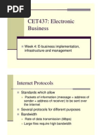 CET437: Electronic Business: Week 4: E-Business Implementation, Infrastructure and Management