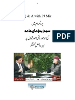 Zaid Hamid on program Q & A with P J Mir - Transcription