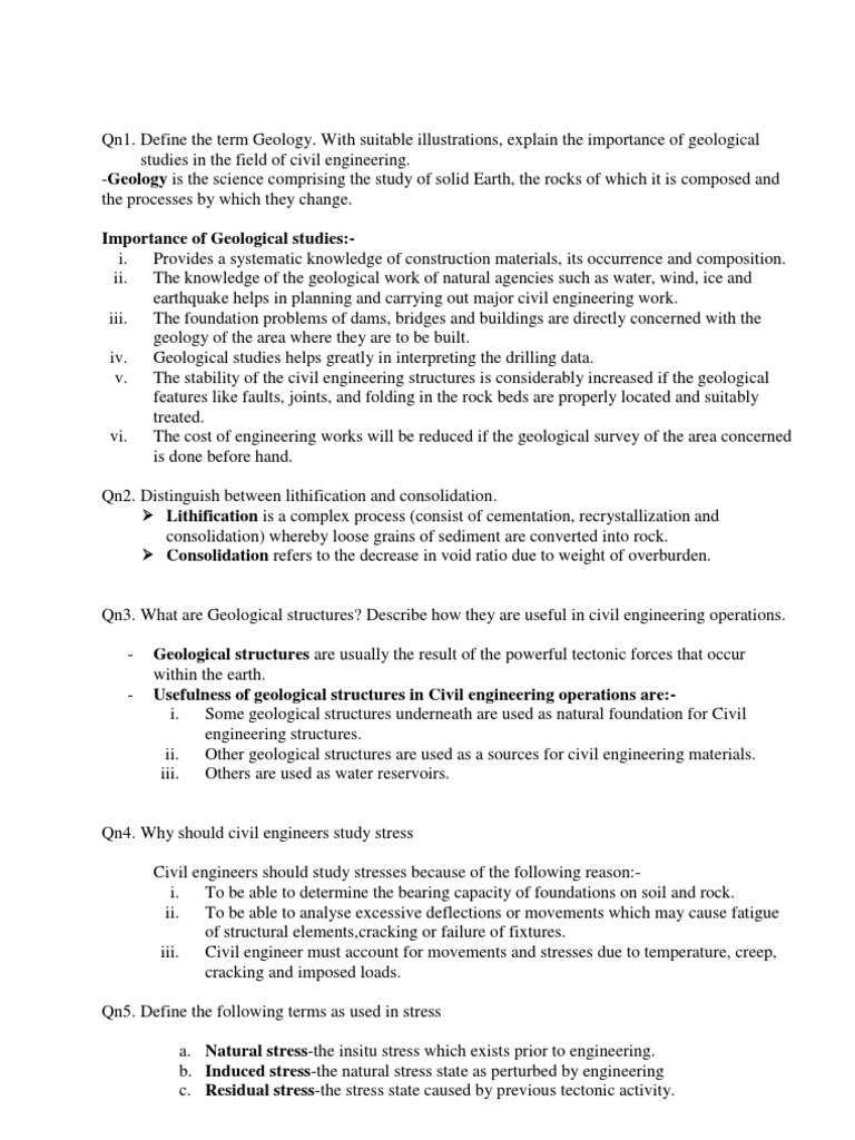 Geology's Role in Civil Engineering | PDF | Geology | Structural Geology
