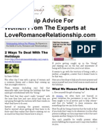 Relationship Advice For Women From The Experts at LoveRomanceRelationship.com