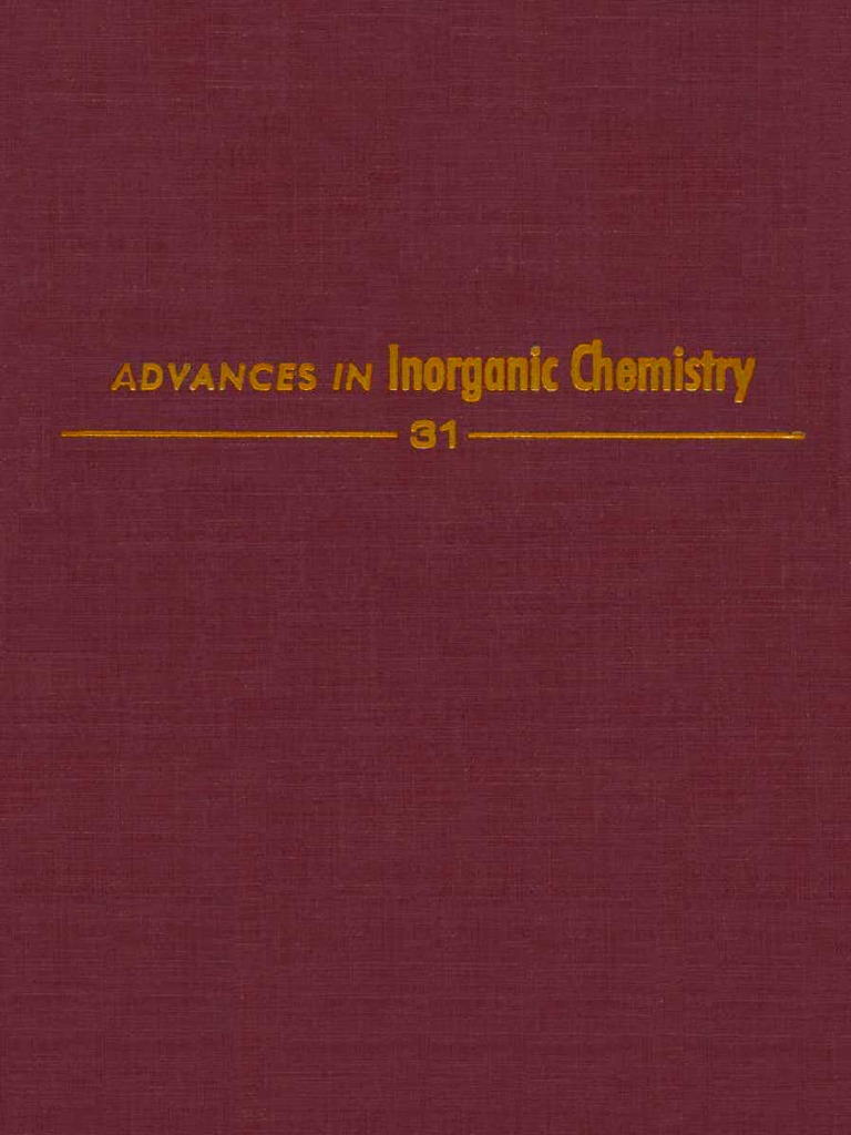 Advances in Inorganic Chemistry Volume 31 | PDF | Plutonium | Actinide