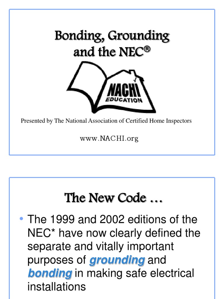 Bonding and Grounding PDF Electrical Wiring Electric Current
