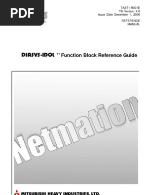 Tas71 R001e Ver4 Diasys Idol Function Block Reference Guide Signal Electrical Engineering Parameter Computer Programming