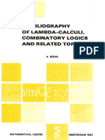 Adrian Rezus - A Bibliography of Lambda-calculi, Combinatory Logics and Related Topics - Mathematisch Centrum, Amsterdam 1982
