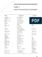 Appendix 1 Common Conversion Constants