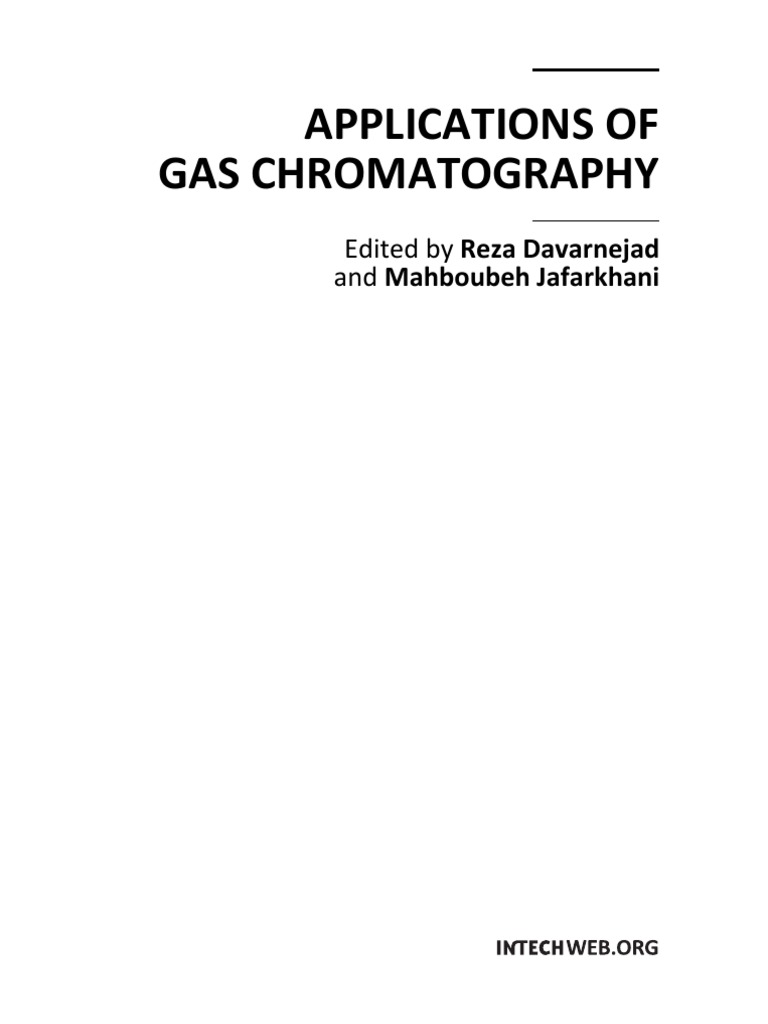 Applications of Gas Chromatography PDF PDF Chromatography Elution