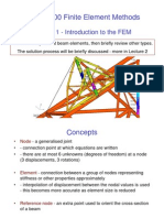 MECH3300 Finite Element Methods: Lecture 1 - Introduction To The FEM