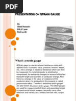 Resentation ON Strain Gauge: by Altab Hossain EIE, 4 Year Roll No-46