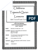 Poster Children's Tajweed for Quran Lessons