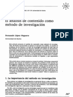 Analisis de Contenido Como Metodo de Investigacion