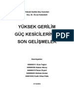 YÜKSEK GERİLİM Güç Kesicilerinde Son Gelişmeler