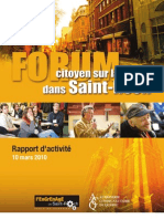 Rapport Forum citoyen sur la mixite dans Saint-Roch