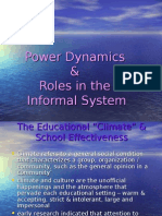 EDU453 Power Dynamics and Informal System