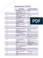 Shooting Script of The One