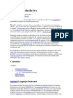 Analizador sintáctico: proceso de transformación de texto en estructuras