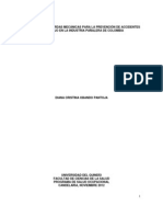 Estudio sobre guardas mecanicas para la prevencion de accidentes de trabajo en la industria pañalera de Colombia