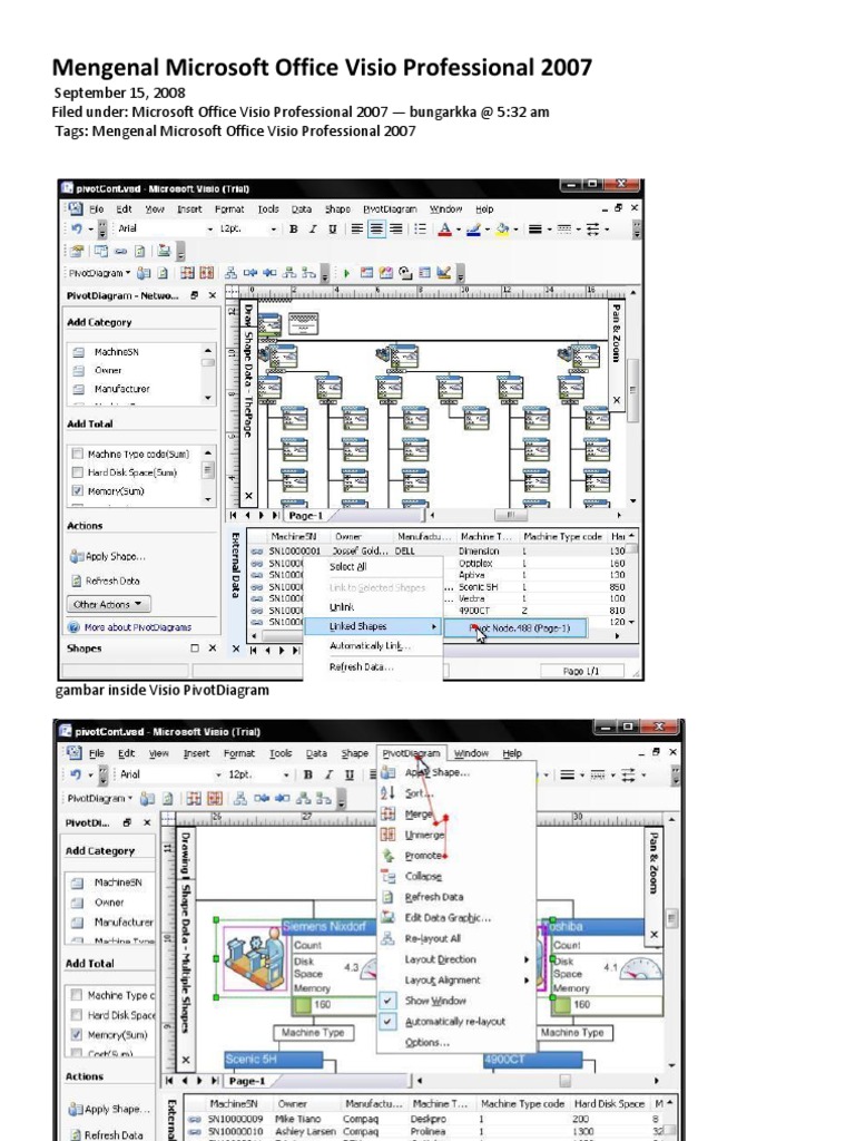 Memahami Microsoft Visio 2007 | PDF | Bisnis | Komputer