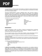 Macronutrientes y Micronutrientes