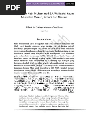 Perutusan Nabi S A W Reaksi Kaum Quraisy Nasrani Dan Yahudi Pdf