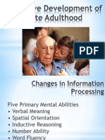 Cognitive Development of Late Adulthood- Pharcare