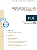 Paradontita Apicala Cronica Si Acuta , Etiologie,