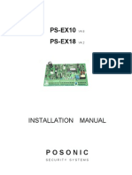 Posonic HomeAlarm EX10 & EX18 Installation Manual - Rev1.0