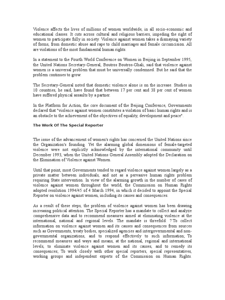 Women and Violence | PDF | Violence Against Women | Violence