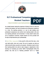 ELT Professional Competencies For Student Teachers