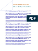 CBSE Class 10th and 12th Cemistry Project-Practical and Study Notes