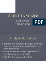 Analysis Exercise