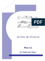 Piece No.2 For Violin and Piano - Violin Part