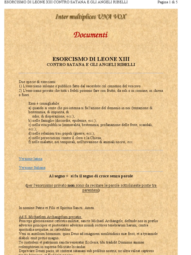 Esorcismo Di Leone XIII PDF
