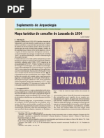 Mapa turístico do concelho de Lousada de 1954