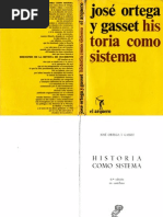 Ortega y Gasset, José, Historia como sistema
