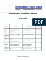 Calendario Campeonato