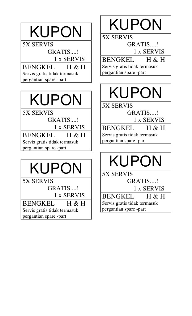 KUPON | PDF | Memasak, Makanan, & Anggur