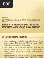 Position of Islam Islamic Law