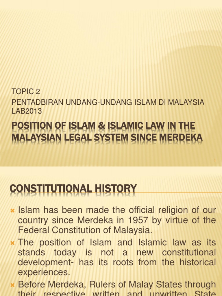 Islam's Role in Malaysia's Legal Framework | PDF | Malaysia | Sharia