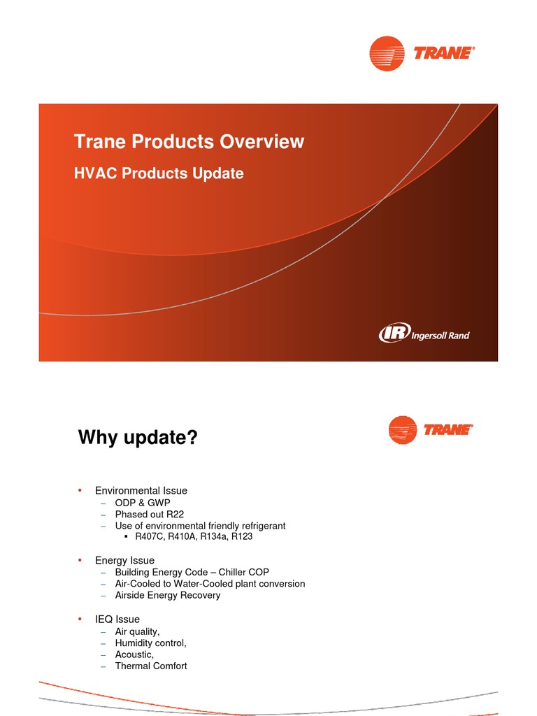 1 - Trane HVAC Products Update 2011 | PDF | Technology & Engineering