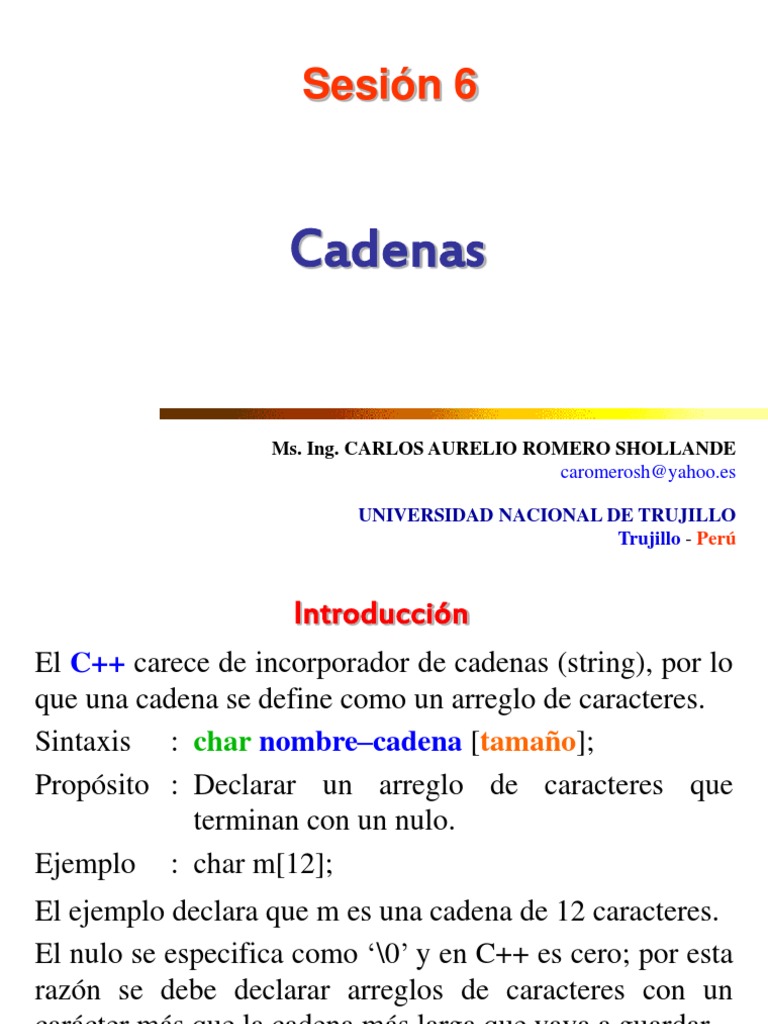 Funciones de C++ para Manejo de Cadenas | PDF | Cadena (informática) | C