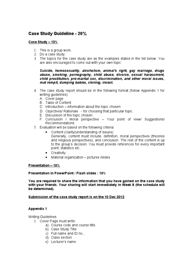 Moral Studies Case Study Assignment  PDF
